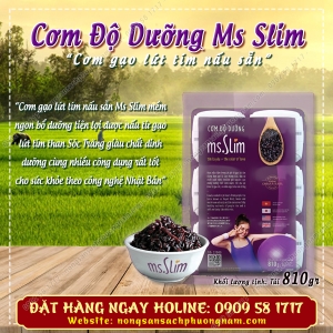 Cơm Gạo Lứt Tím Nấu Sẵn Ms Slim - Cơm độ dưỡng