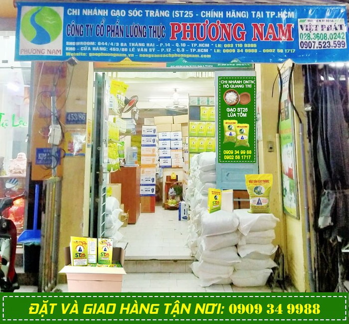 giấy xác nhận địa điểm bán gạo mầm ST25 gạo ông Cua tại tp.hcm