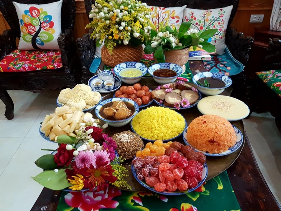 Mâm xôi cúng Tết
