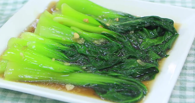 Cải thìa hấp xốt dầu hào
