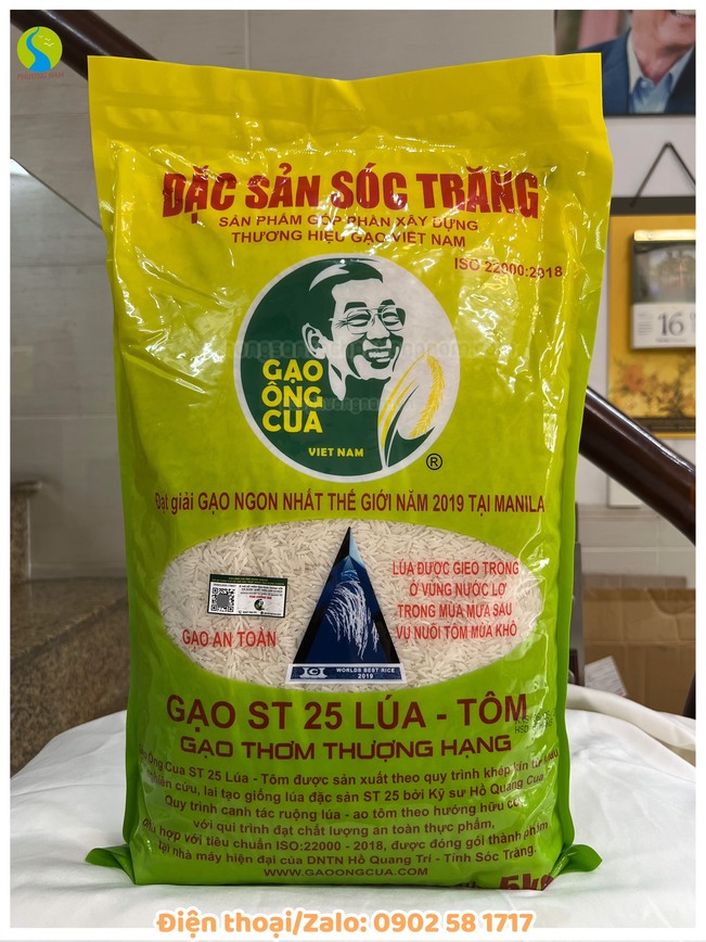 Gạo lúa tôm bao bì mới 
