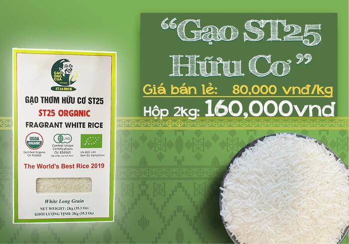 Gạo ST25 hữu cơ đạt chuẩn USDA của Mỹ 