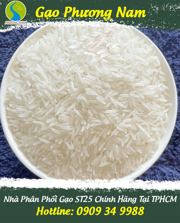 Hạt gạo ST25 lúa tôm (ông Cua) chính hãng - túi 5kg